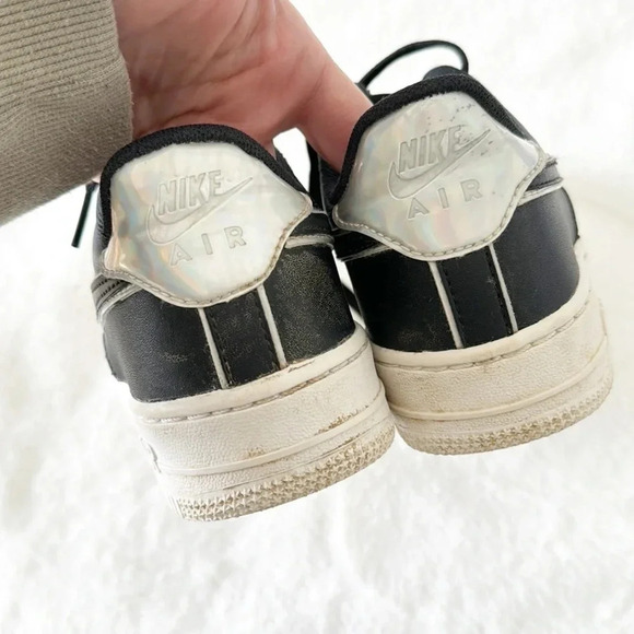 Nike Air Force 1 07 LV8 4 Black Iridescent low top sneakers size 4.5Y/6 women - Picture 7 of 12